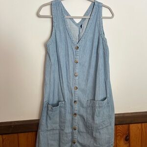 Old Navy Maternity Blue Pinstripe Button-Down Dress